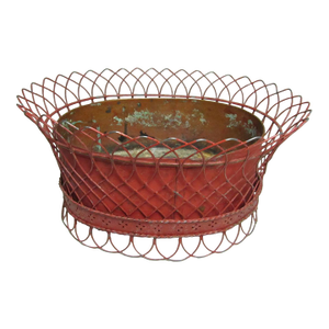 French Wirework Tole Painted Planter