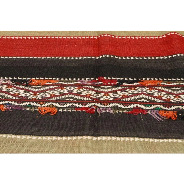 Auburn 1950s Vintage Moroccan Authentic Tribal Kilim Rug North Africa For Sale - Image 8 of 10