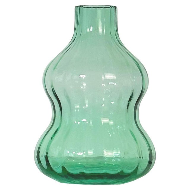 Small Vintage Green Murano Glass Bottle Vase from Nason, 1980s For Sale - Image 6 of 6