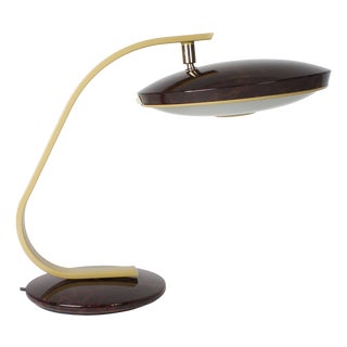 Mod Carey 520 Desk Lamp in Faux Tortoiseshell by Luis Pérez De La Oliva for Fase, Spain, 1970s For Sale