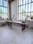 Vintage 1950s folding pine farmhouse or bistro table. it consists of a pine top resting on a retractable base. we...