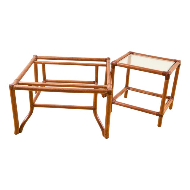 Bamboo Coffee Tables from Gervasoni, Set of 2 For Sale