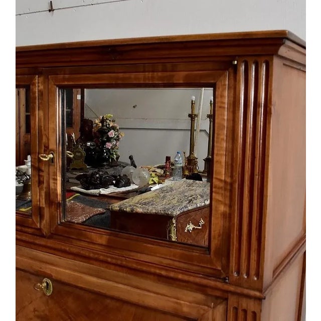 Wood 18th Century Louis XVI Blond Walnut Secretaire For Sale - Image 7 of 18