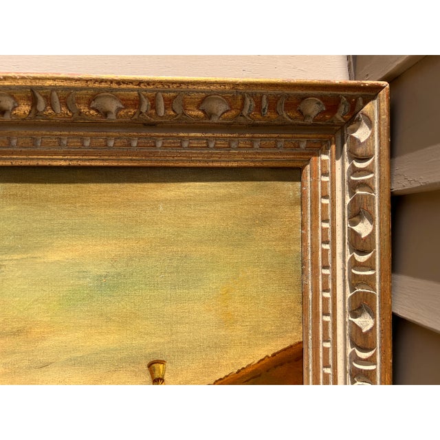Araldo Ariano Italian Artist Large Oil Painting 1969 Historical Genre Scene For Sale - Image 4 of 12