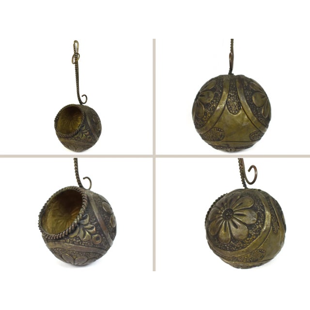 Early 20th Century Antique Brass Fruits and Gourd Model Figurines Ornaments With Wall Hanging Rack Decor - 7 Pieces For Sale - Image 5 of 12