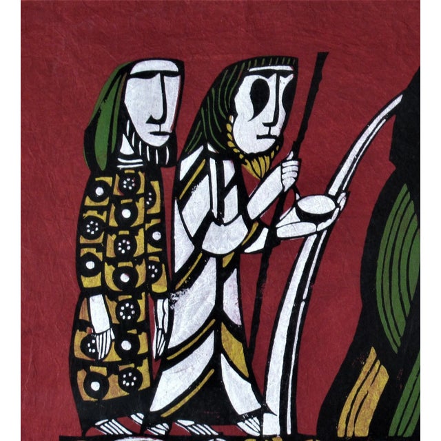 Sadao Watanabe, Moses Smiting the Rock of Meribah, Exodus, 1972 For Sale - Image 4 of 8