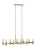 2020s Chapman & Myers by Visual Comfort Studio Geneva Linear Chandelier, Brass For Sale - Image 5 of 5
