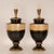 Ceramic Vintage French Table Lamp Black Gold Vase Lamps Ceramic a Pair For Sale - Image 7 of 11