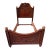 Vintage Twin Headboard Footboard Rails Dark Wood Tone For Sale