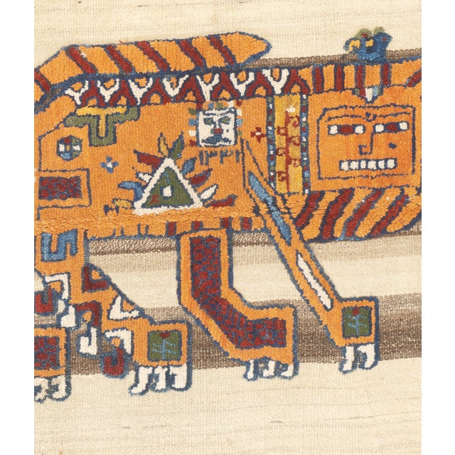 Tribal Antique Handwoven Gabbeh Palas Textile Art For Sale - Image 3 of 7