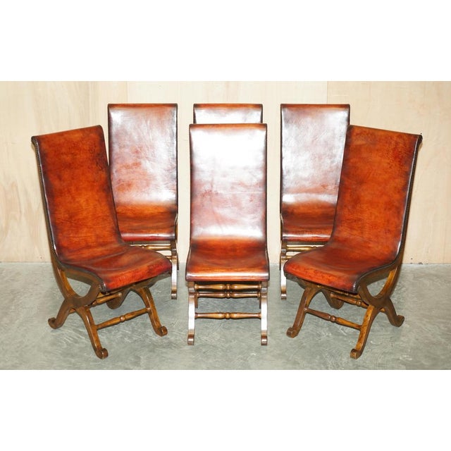 We are delighted to offer for sale this stunning suite of six fully restored Spanish Dining chairs designed by Pierre...