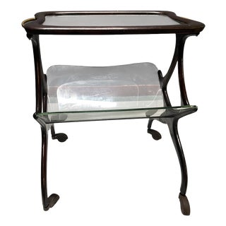 Service Cart Magazine Rack with Wheels by Cesare Lacca for Cassina, 1950s For Sale