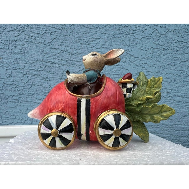 Traditional Late 20th Century Baby Rabbit in Radish Mobile Signed Mackenzie Child For Sale - Image 3 of 7