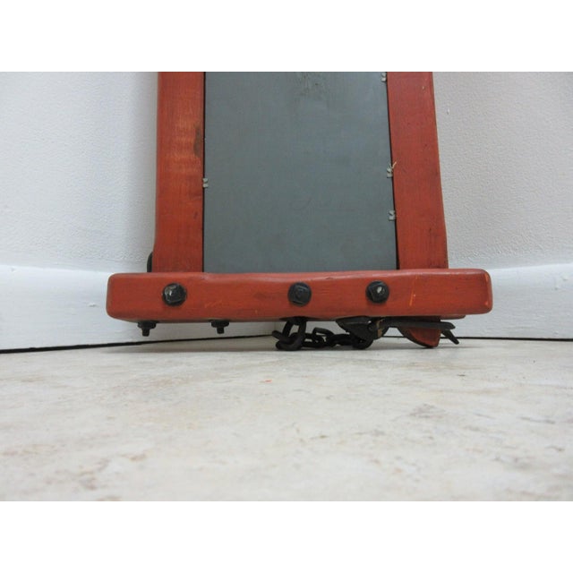 1940s Primitive Cow Stanchion Wall Mirror Western Cowboy Wild West For Sale - Image 11 of 11
