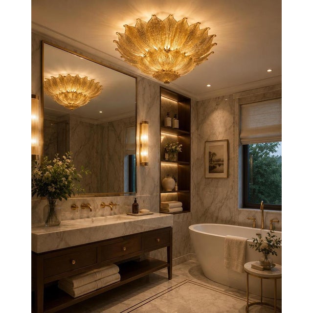 “petali” flush mount — valentina planta conceived and created by valentina planta, this spectacular flush mount is a true...