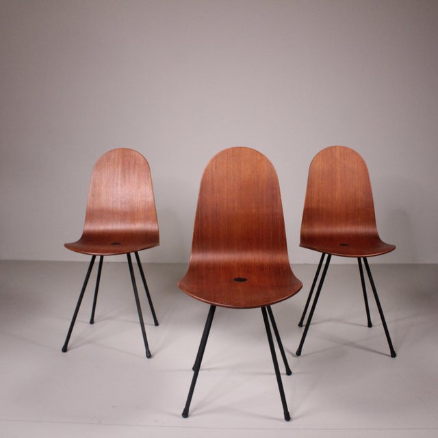 Table and Chairs by Franco Campo and Carlo Graffi, 1958, Set of 4 For Sale - Image 4 of 17