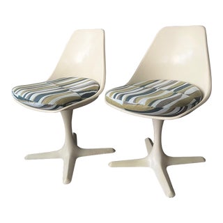 Mid Century Burke Tulip Chairs, Pair For Sale