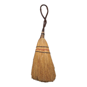 Rustic Appalachian Handmade Hearth Broom With Unique Twisted Vine Handle