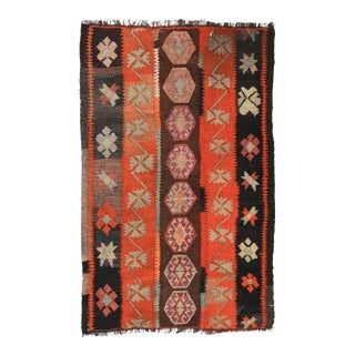 Vintage Decorative Turkish Kilim Rug - 2`7″ X 3`11″ For Sale
