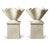 This pair of 1990s cast iron planters on matching pedestals captures the elegant, organic brutalism of Swiss designer...