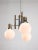 Mid-Century Scandinavian Chrome & Opaline Chandelier, 1960s For Sale - Image 5 of 11