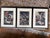 Set of three antique Japanese woodblock prints (triptych) by Tsukioka Yoshitoshi (1839–1892) titled The Difficult Battle...