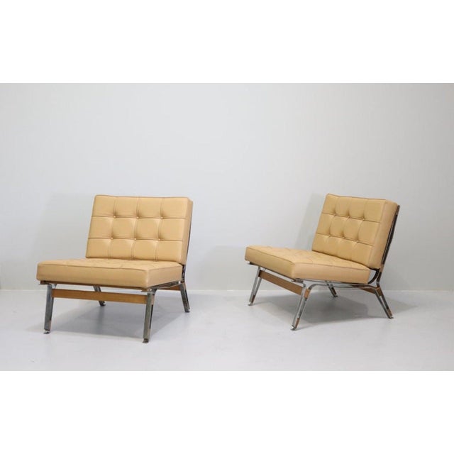 Leather 856 Armchairs from Cassina, 1957, Set of 2 For Sale - Image 9 of 13