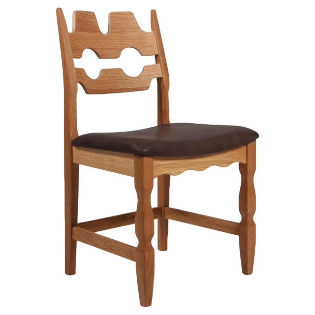 Model Razoblade Oak Dining Chair attributed to Henning Kjærnulf, Denmark, 2023 For Sale