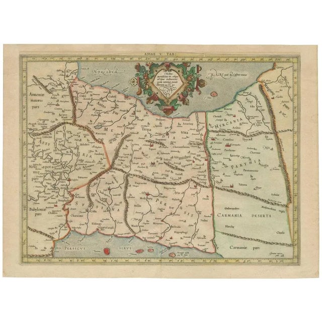 Paper Mercators Ptolemaic Map of Ancient Assyria For Sale - Image 7 of 7