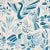Schumacher Schumacher Canopy Wallpaper in Blue Birds For Sale - Image 4 of 5