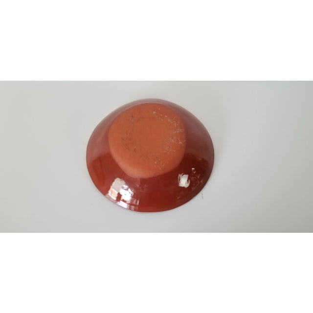 Brown 1990s Vintage Ken Artistic Hand-Painted Decorative Pottery Bowl For Sale - Image 8 of 10