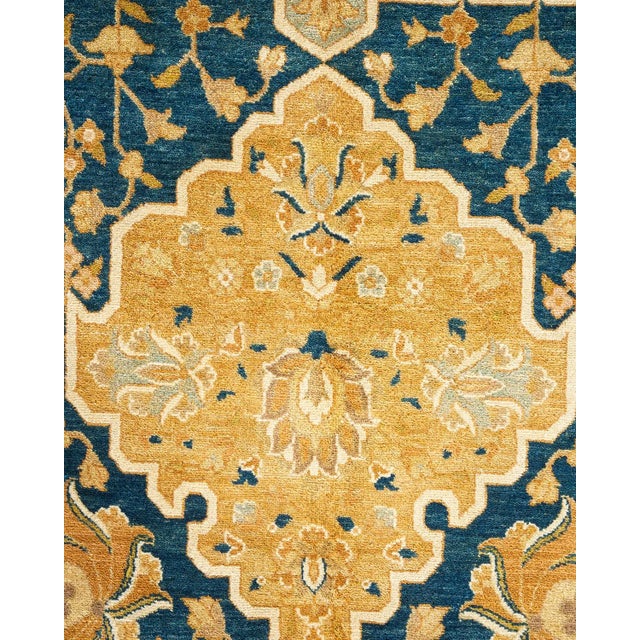 Traditional Mogul, One-of-a-Kind Hand-Knotted Area Rug - Blue, 9' 3" x 15' 1" For Sale - Image 3 of 8