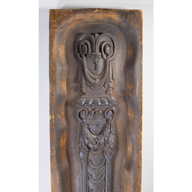 Traditional 19th Century Finely Carved Walnut Architectural Pilaster Element For Sale - Image 3 of 12
