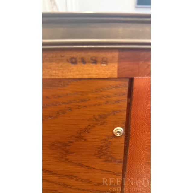 1981s John Widdicomb Grand Rapids Marble Top Regency Chest With Brass Lion Pulls For Sale - Image 12 of 18