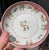 18th century pink and white floral porcelain saucer. Unmarked, but typical of New Hall porcelain made at Staffordhshire,...