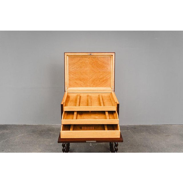 Art Nouveau Wooden Cutlery Chest For Sale - Image 14 of 18