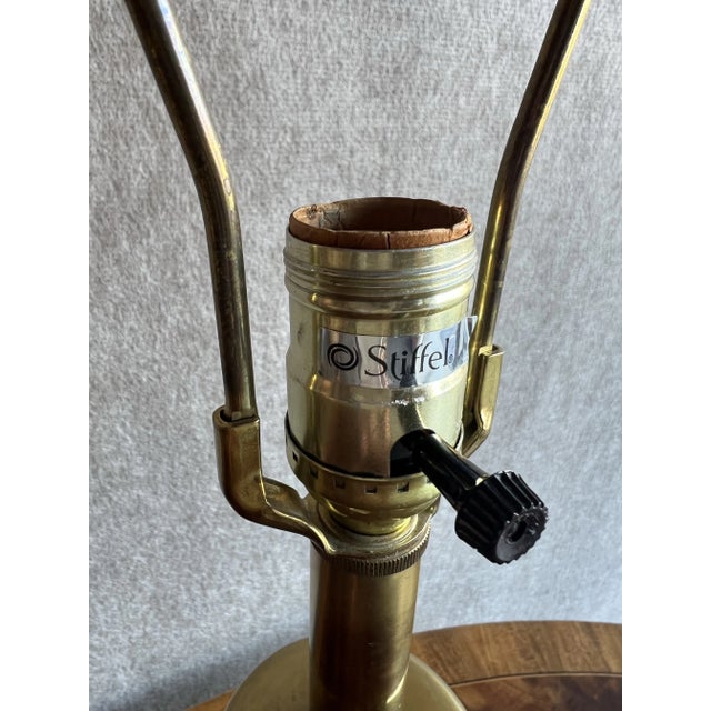 Stiffel Vintage Late 20th Century Petite Stiffel Baluster Style Lacquered Brass Accent Lamp For Sale - Image 4 of 12