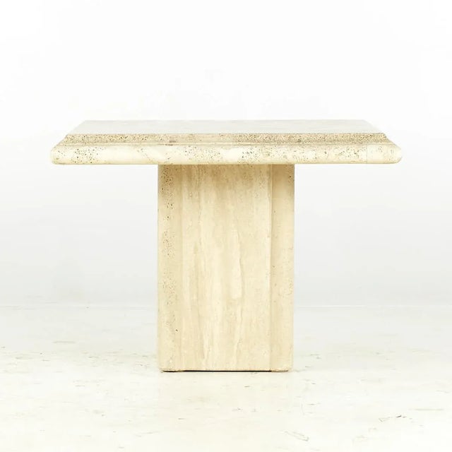 Mid 20th Century Mid Century Travertine Side Tables - Pair For Sale - Image 5 of 9