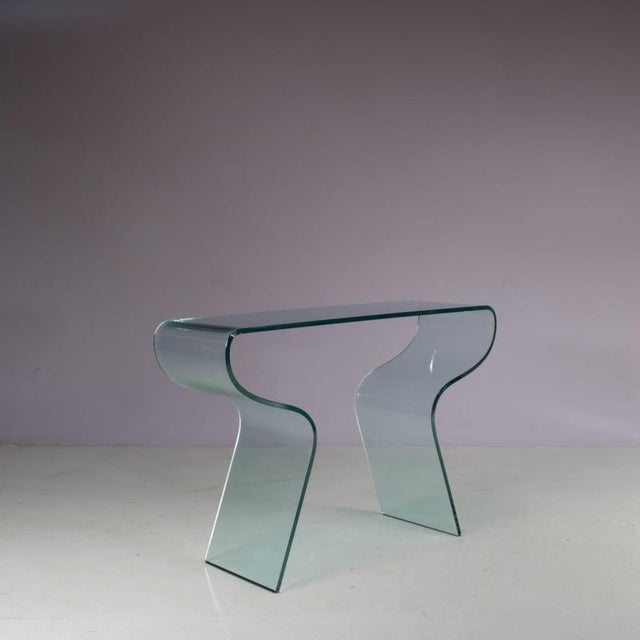 Glass Vintage Italian Charlotte Console Table by Prospero Rasulo for Fiam, 2000s For Sale - Image 7 of 7
