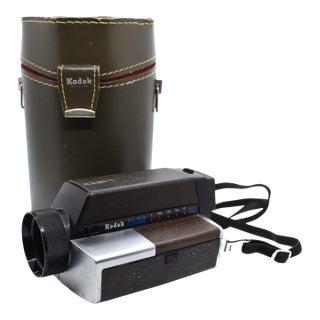 Mid Century Modern Kodak Xl33 Super 8 Movie Camera With Original Hard Case For Sale