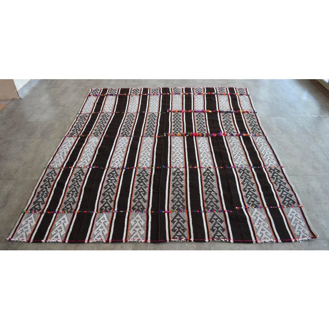 1970s Anatolian Braided Hand Woven Tribal Kilim Rug For Sale - Image 9 of 9