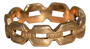 The Montel: Antique 14 K Gold Cable Link Eternity Band