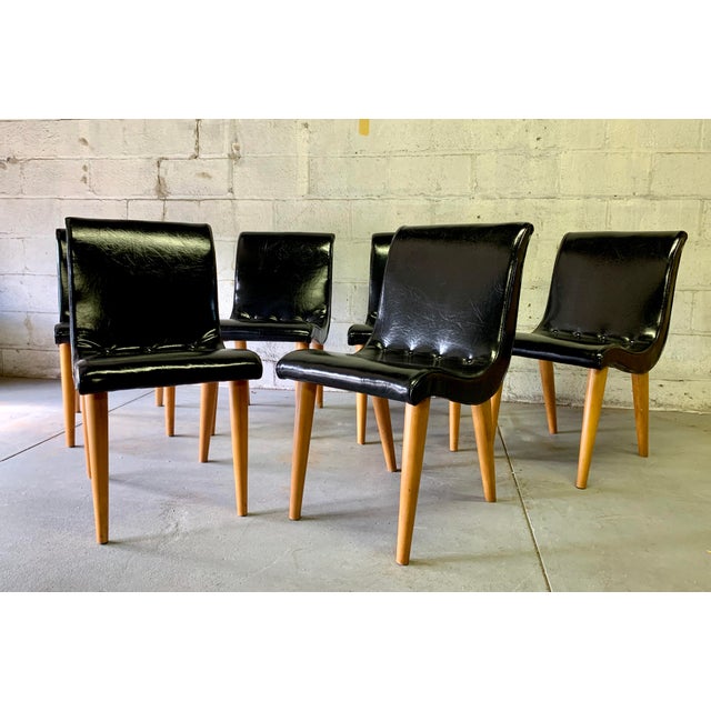 Mid Century Modern Scoop Dining Chairs By Russel Wright For Conant Ball Set Of 6 Chairish