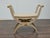 French Neoclassical Style Curule Stool, Gilded Wood and Upholstered Seat For Sale - Image 10 of 12