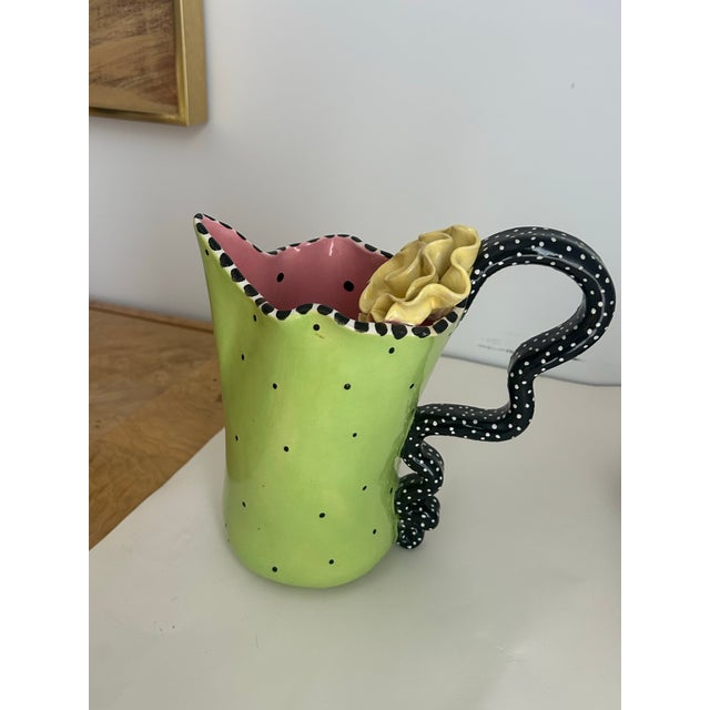1990s Handmade Ceramic Serving Set For Sale - Image 6 of 8