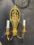 Neoclassical 1920 Caldwell Bronze Sconces With Mirror and Cobalt Glass For Sale - Image 3 of 10