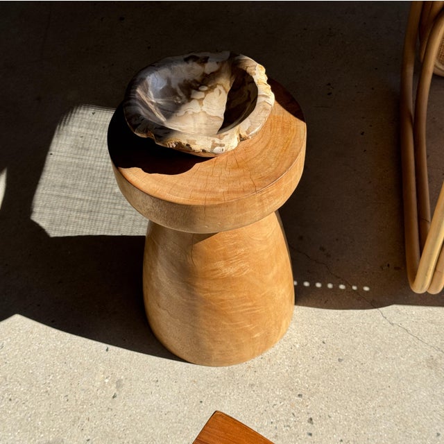Side Table in Mango Wood, 1980s For Sale - Image 4 of 18