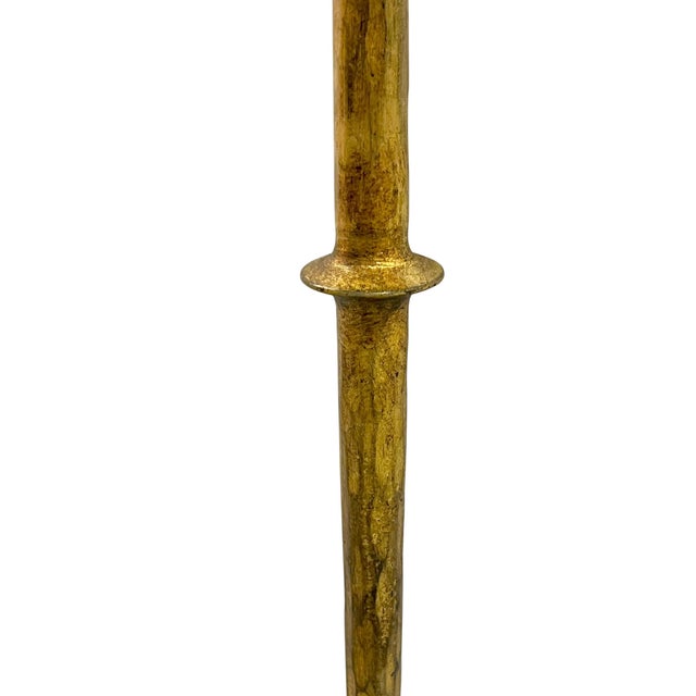 Gold Petite Parisian Style Gilt Iron Hand Forged Drinks Table For Sale - Image 8 of 18
