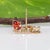 2020s 1.9Ct Padparadscha Sapphire Earrings With Earth-Mined Diamond Accents: 14k Gold, A Pair For Sale - Image 5 of 5