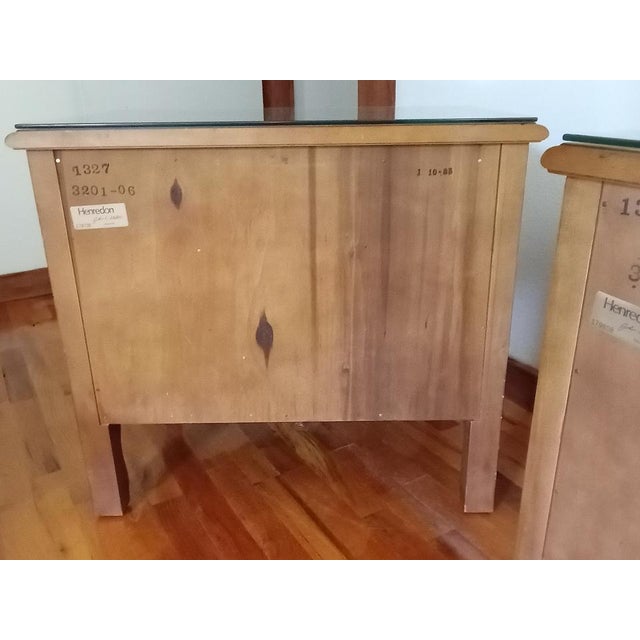 Wood Rare Vintage Henredon Solid Walnut Pair of Nightstands For Sale - Image 7 of 16